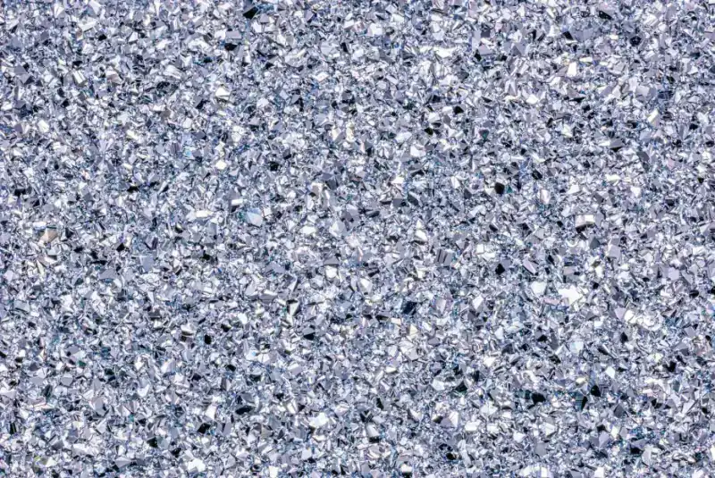 Kristalline Osmium-Oberfläche in Silberblau
